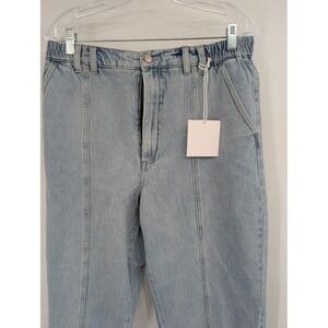 Women's NWT Pistola Josephine Ankle Barrel Leg Cargo Jeans Elastic Waist sz 30